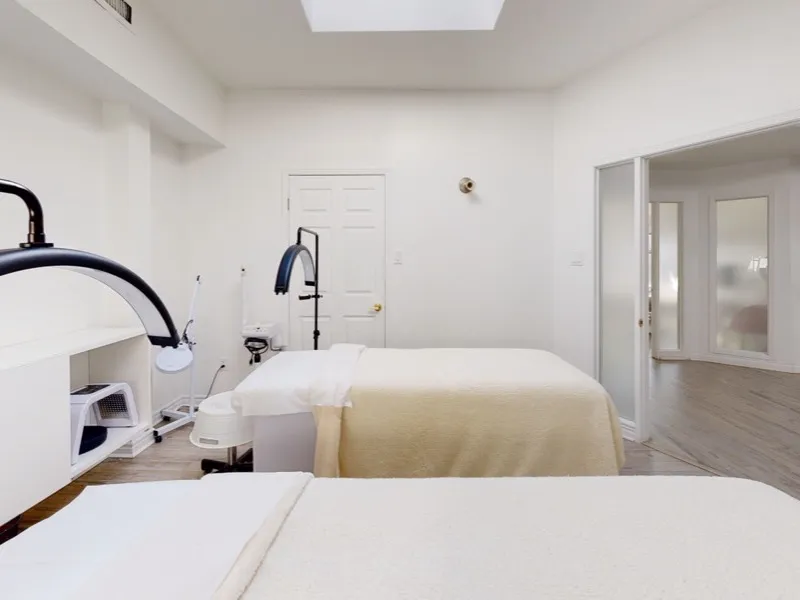 Salle de soin du salon Chez Coco Esthétique, Promenade Fleury, Ahuntsic